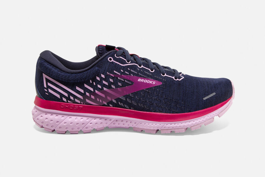 Brooks Running Shoes Womens Navy/Red - Ghost 13 Road - 5743-CEGST